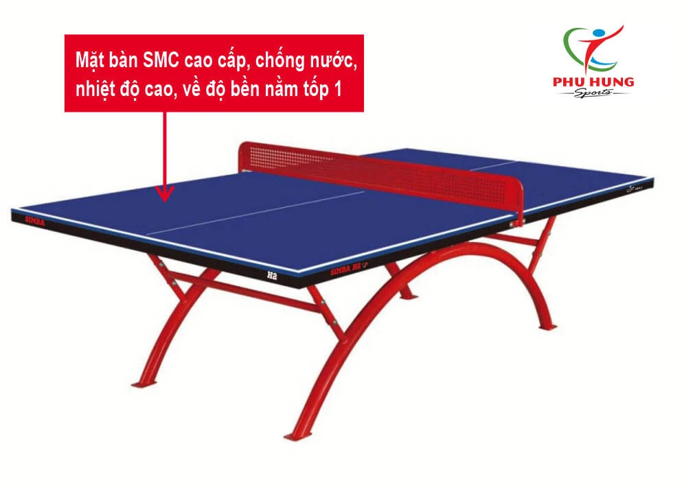 Bàn bóng bàn nhập khẩu thương hiệu Simba H2
